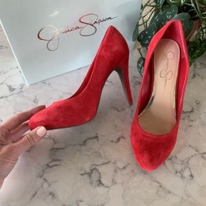 Jessica Simpson Radiant Ruby Kids Suede Pumps